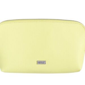NWT-‎ kikki.K Signature Edition Collection - Leather Curve Pouch in Lemon
